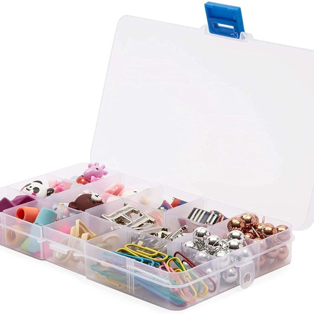 Juvale Clear Jewelry Box 6 Pack Plastic Bead Storage Container, Earrings Storage